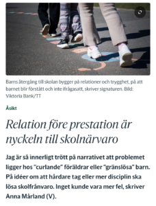 Bild och rubrik från insändare 