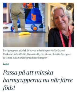Annika på skärmdump från Mölndalsposten